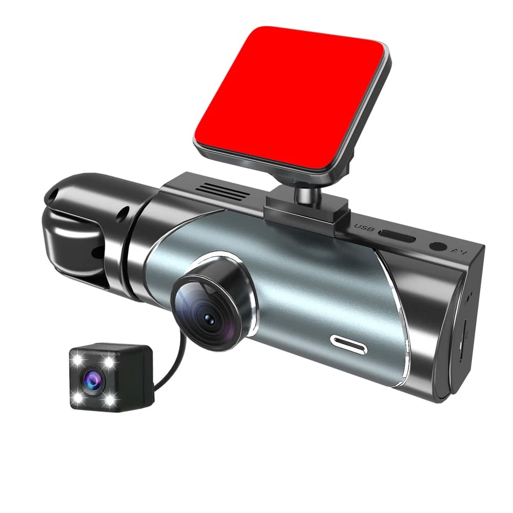 Nuova Videocamera per Auto 2024 con Doppia Lente HD da 3,18 Pollici, Visione Notturna, Registratore DVR per Specchietto Retrovisore, Dash Cam a Doppia Lente