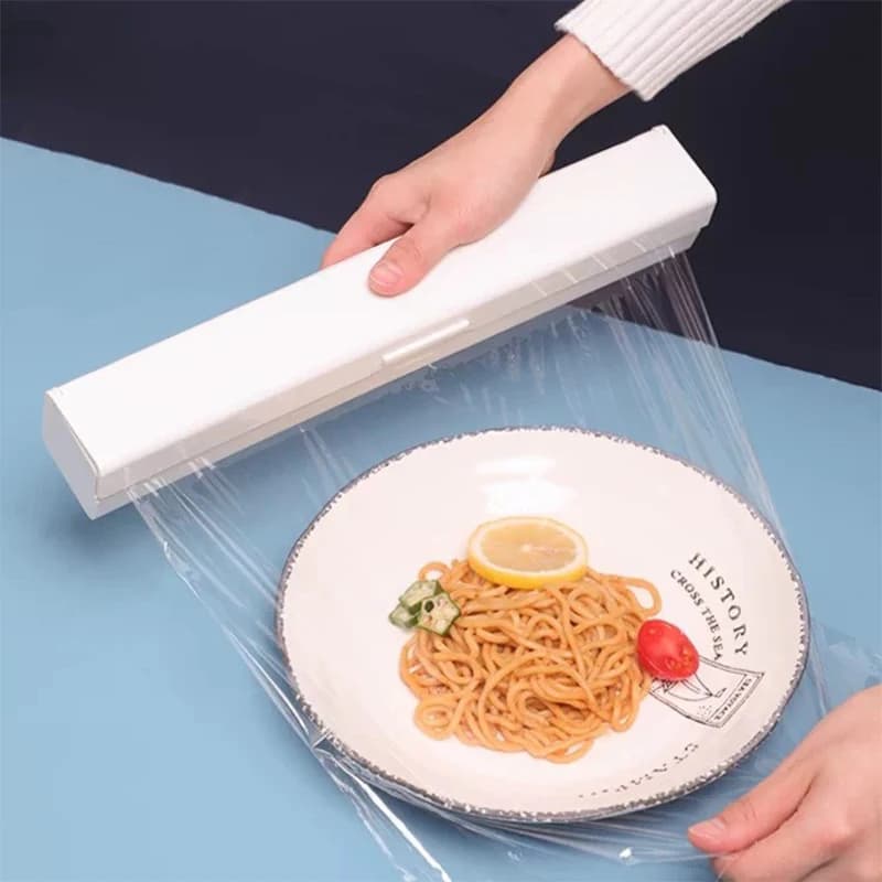 Magnetic Plastic Wrap Dispenser Preservative Film Cutter Box Food Kitchen Reusable Wax Paper/Tin/Aluminum Foil Storage Tools
