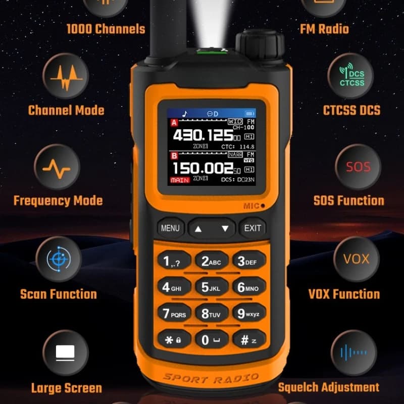 2PCS UV G30 PRO Walkie Talkie UHF VHF 50KM Radio bidirezionale da caccia aggiornato di UV9R 5R Pro UV10R UV16 Plus distanza