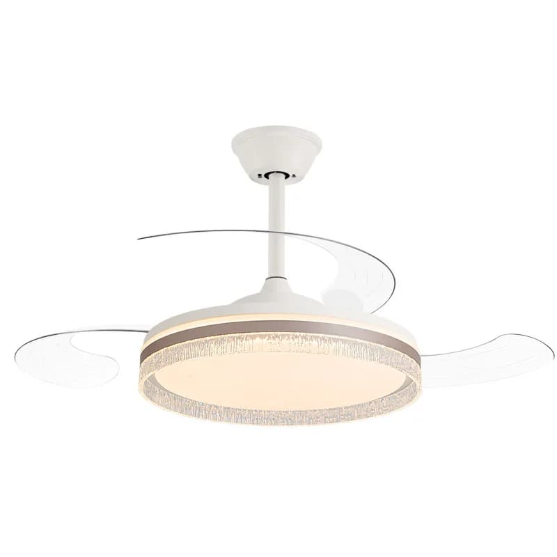 Lampada da soffitto nordica invisibile per soggiorno, sala da pranzo, camera da letto, casa, semplice e moderna lampadario a ventilatore elettrico a led