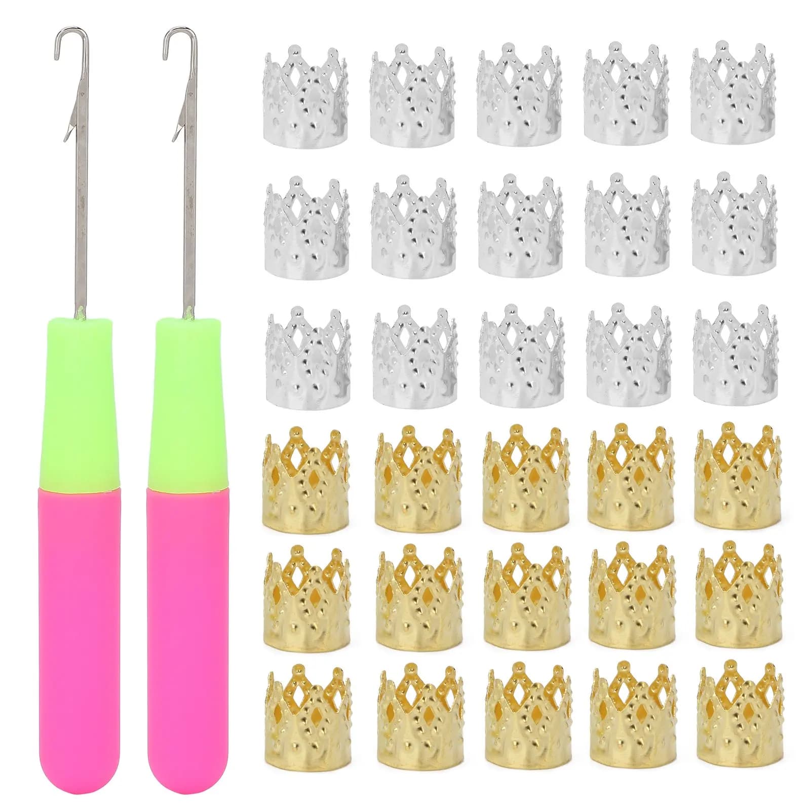 Dreadlocks Tool Set Dreadlocks Hair Rings Latch Hook Crochet Needles Hair Decoration Accessories