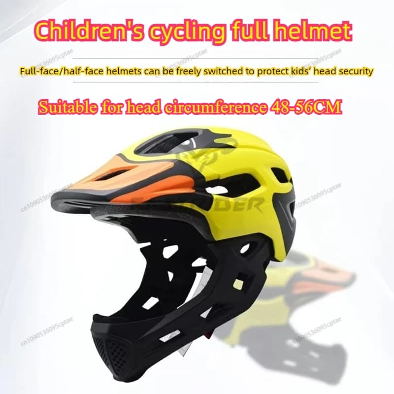 Kids helmet balance bike cycling sport equipment protective scooter helmet integral modeling integrated chin removable