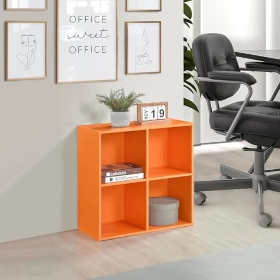 Organizzatore a 4 Cubi per Libri e Giocattoli, Scaffale per Cameretta, Stanza, Sala Giochi e Camera da Letto