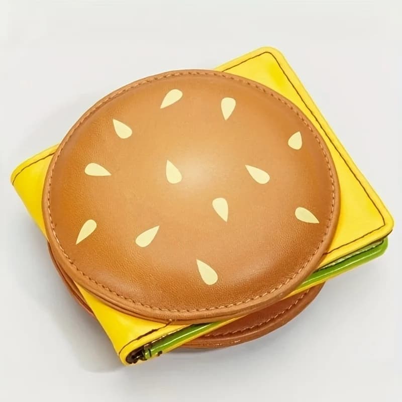 Portafoglio da Donna Super Carino a Forma di Hamburger, Regalo Originale Perfetto per Feste