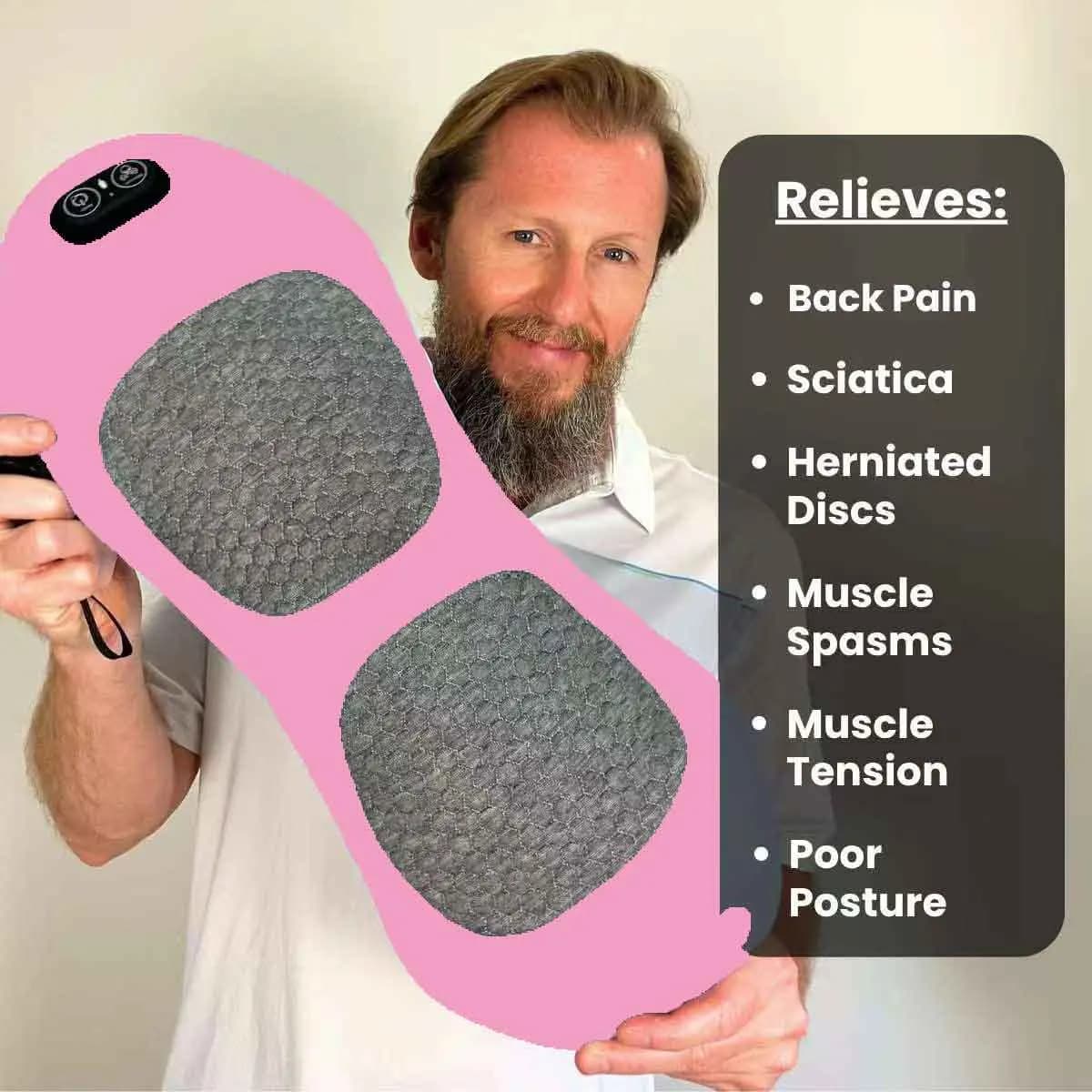 Okso 3-in-1 Portable Massage with Relaxing Bed Function, Shiatsu Massage Background for Spalles, Back and Lombare, Pain Relieving