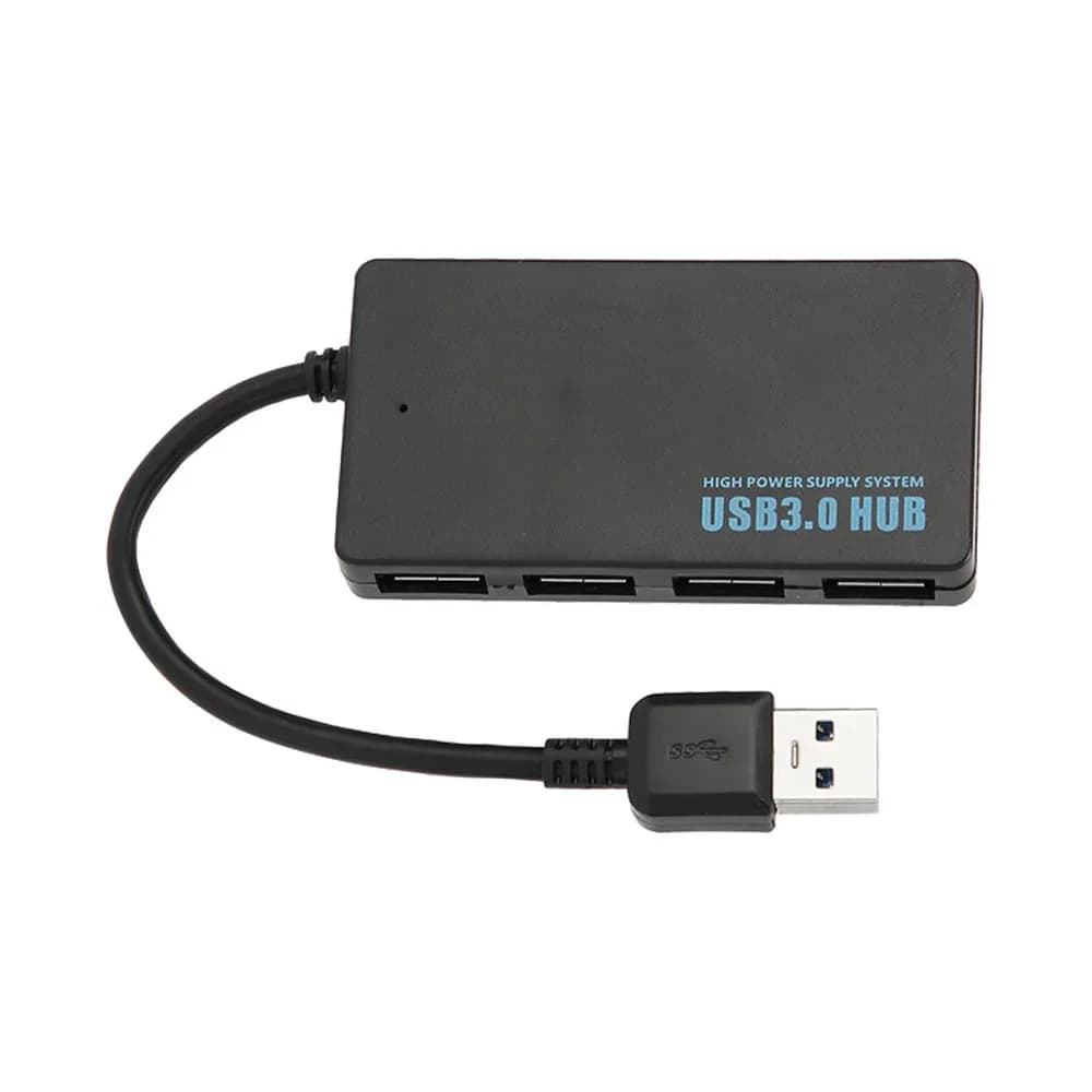 Hub USB 3.0 multifunzione a 4 porte, 5 Gbps, plug and play, splitter USB 3.0 ad alta velocità, nero, per laptop e desktop