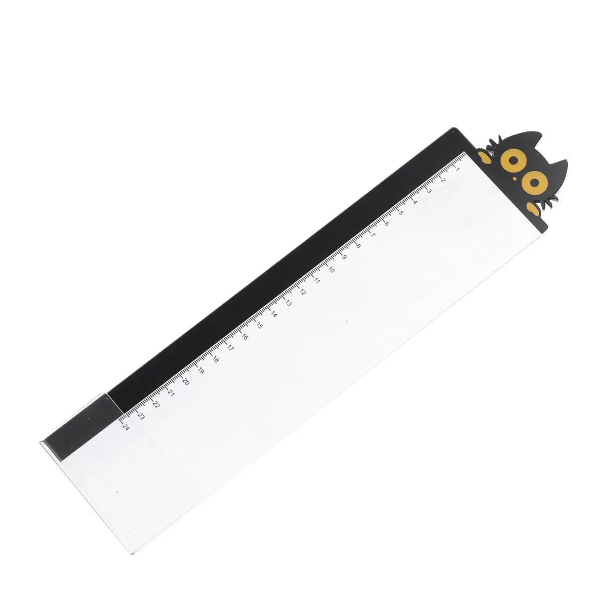 2 Pezzi Bacheca Laterale in Acrilico a Forma di Gatto per Monitor, Organizer da Scrivania con Righello di Misurazione, per Scrivania Fresca e Organizzata