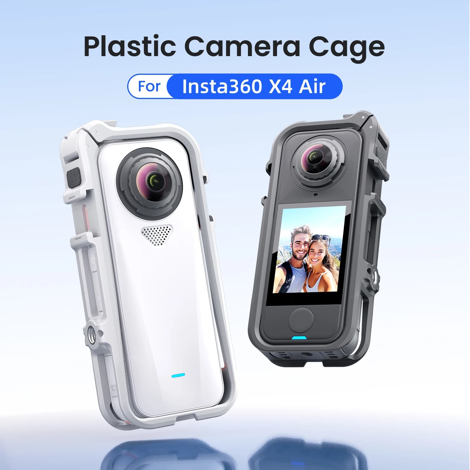 Custodia Protettiva per Insta360 X4 Air con Telaio di Espansione Multifunzione e Copertura Protettiva con Accessorio Spugna Antivento