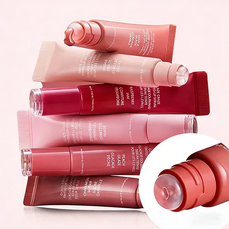 Rossetto Idratante Esfoliante Effetto Gloss Volumizzante Labbra, Colore Cioccolato Donut, Illuminante, per Labbra Rosse e Luminose - Ultima Tendenza Moda
