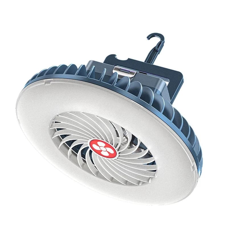 Ventilatore da campeggio portatile di vendita superiore con ventola a batteria ricaricabile USB a LED per emergenza auto tenda