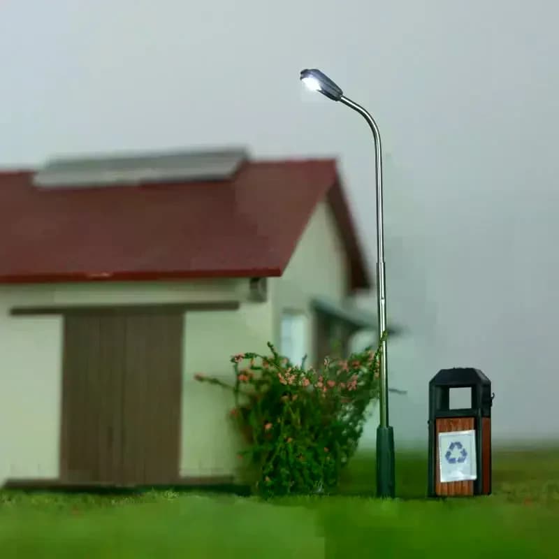 1 Pack Model Railway Single Head Street Light Warm White LEDs For 3V Supply For DIY Sand Table Diorama Road Scene Making