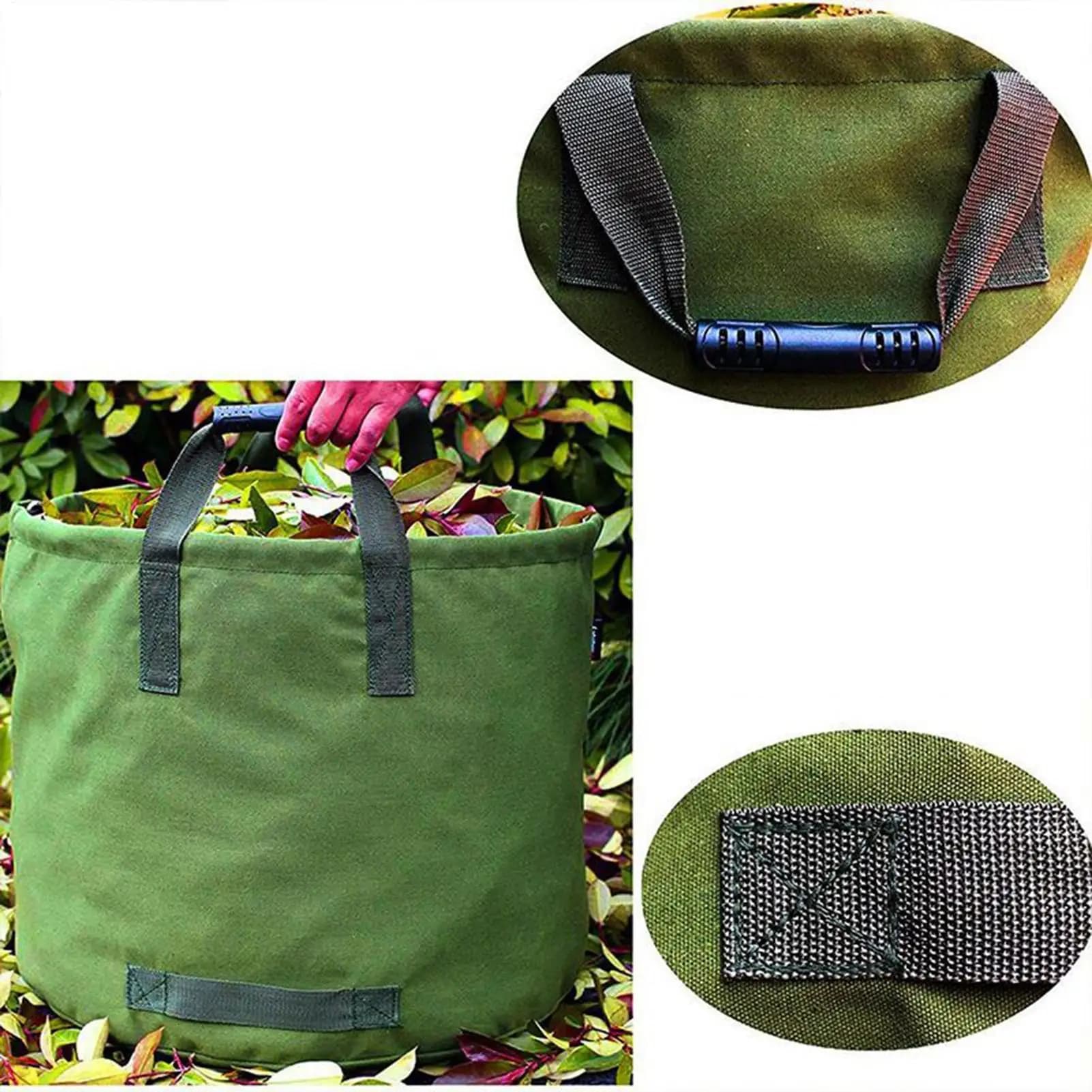 Sacco per Rifiuti da Giardino, Borsa Multiuso Impermeabile per Raccolta Foglie, Contenitore Riutilizzabile per Erbacce e Rifiuti