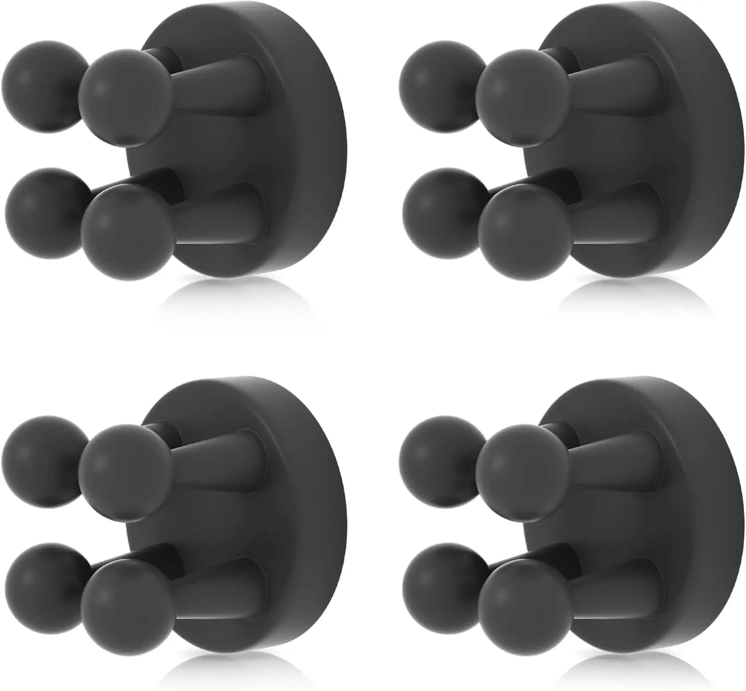 Supporto per spazzolino da denti in silicone da 4 pezzi, gancio da parete autoadesivo per bagno e cucina