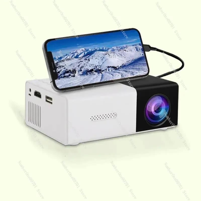 Proiettore Portatile YG300, Mini Proiettore 4K con Supporto Screen Mirroring per Casa e Camera da Letto, Proiettore Smart Wireless