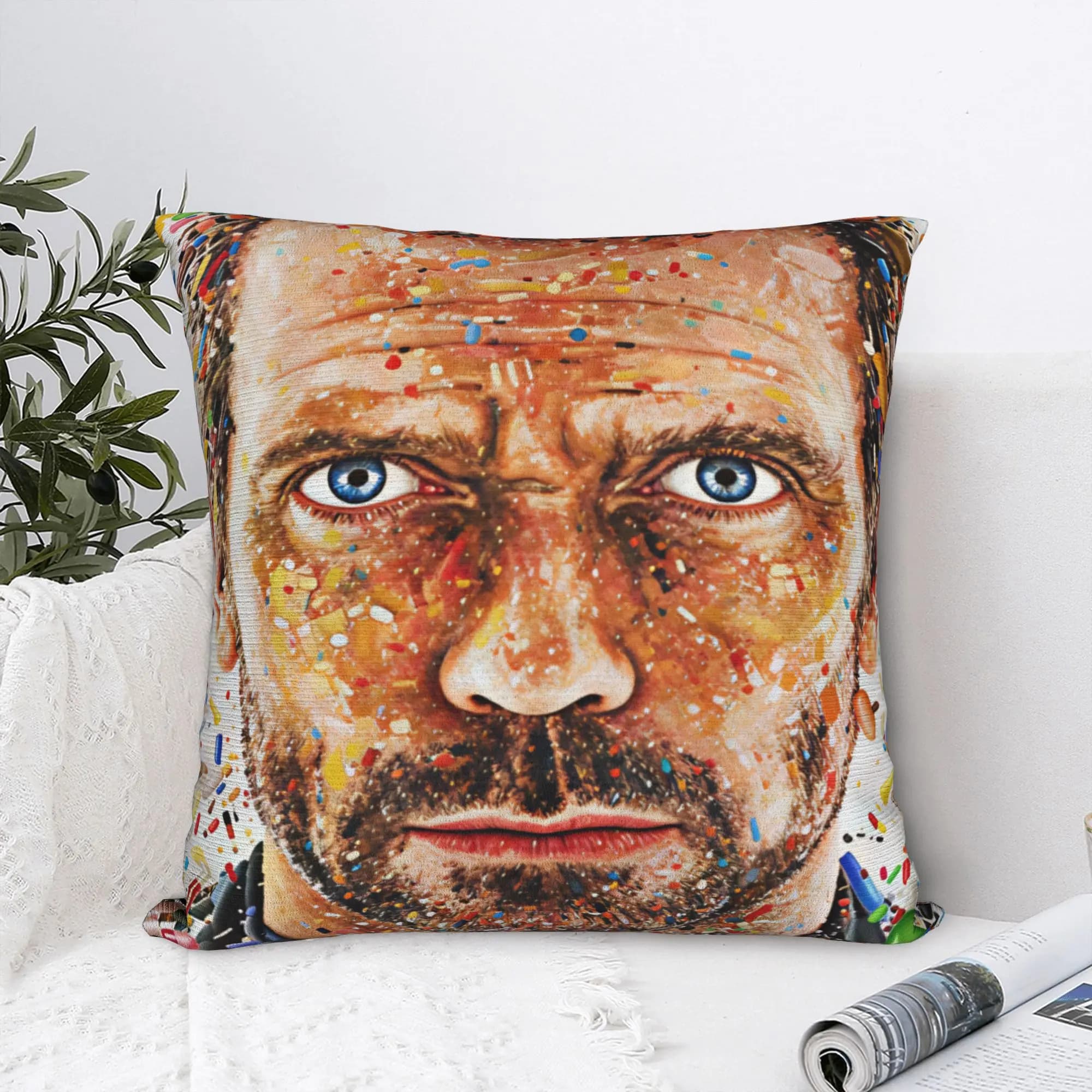 Dr House MD Pillow Case Square Pillow Cover For Sofa Couch Bed Living Room Vintage Cushion Cover