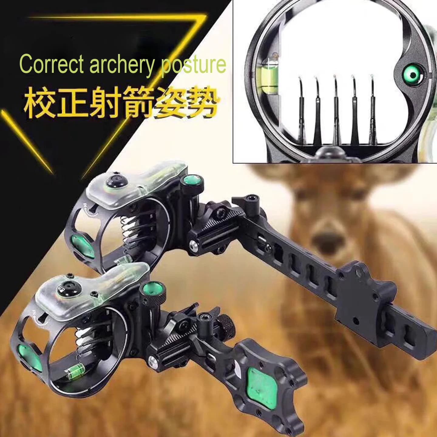 Compound Bow 5 Pin Sight IQ Retina Lock Technology Micro Adjustable Bow Sight Long Short Rod Archery Scope Hunting Bow Accessori