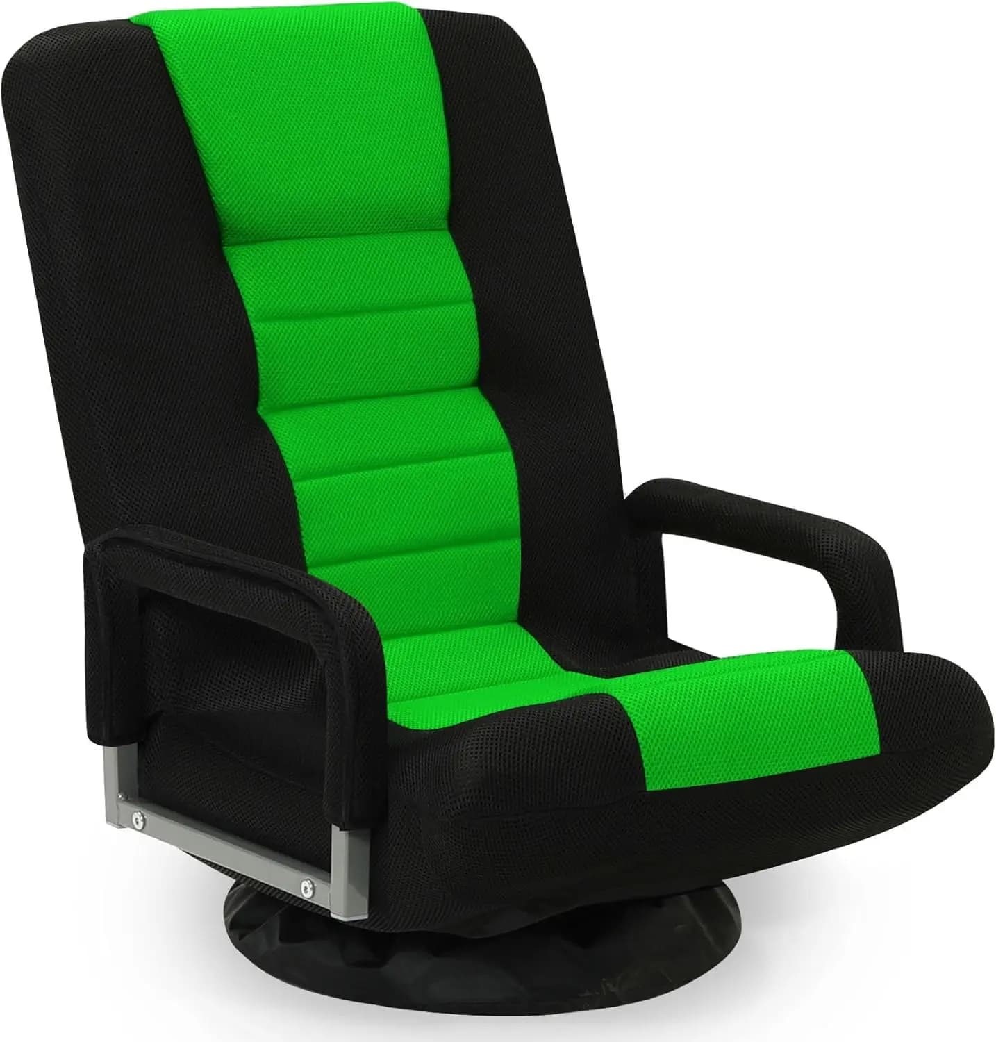 Sedia da Gaming Girevole con Braccioli, Divano Reclinabile a 6 Posizioni, Schienale e Cuscino Imbottiti, Verde