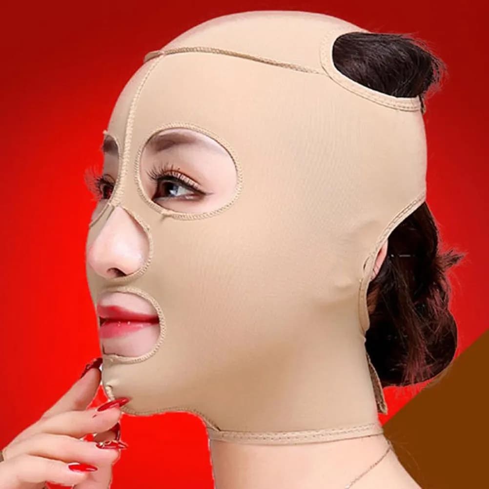 Face Slimming Bandage Elastic Skin Color Full Up Chin Slim Mask Anti Wrinkle Cheek Belt Blood Circulation