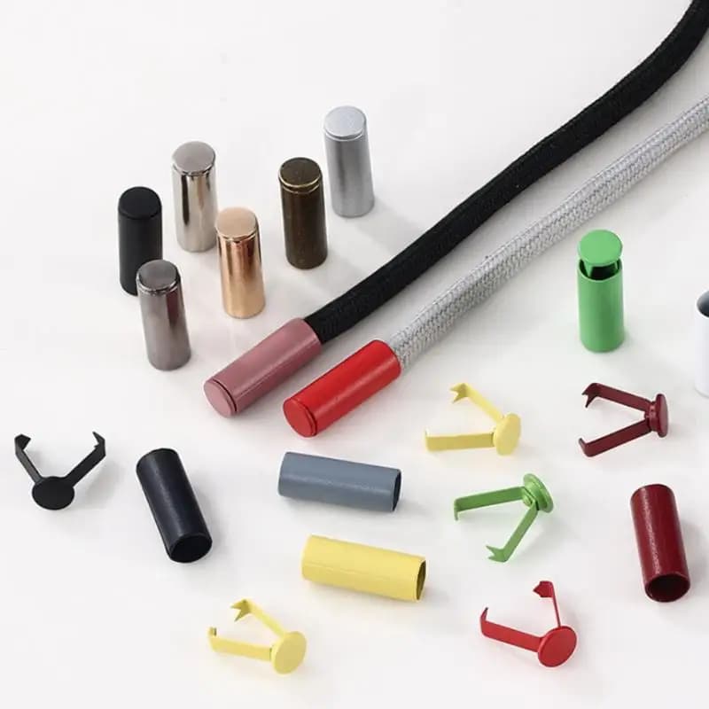 20Pcs DIY Bag Shoes Garment Lanyard Accessories Metal Rope Ends Stopper Button Cord End Lock Cap Hanging Bell Buckle