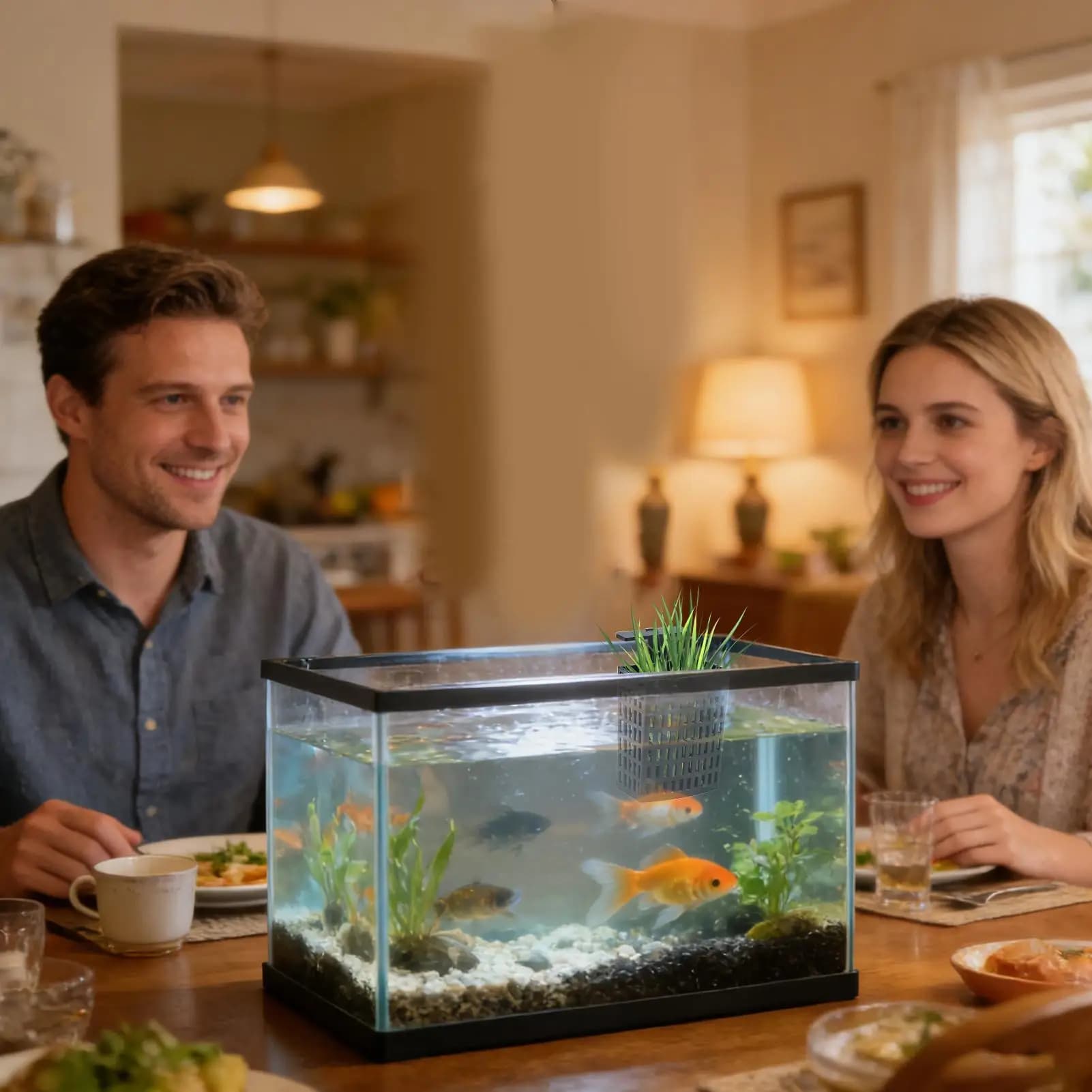 Supporto per piante acquatiche regolabile in altezza con ventosa e gancio estensibile per acquari, ideale per pesci, betta e gamberetti