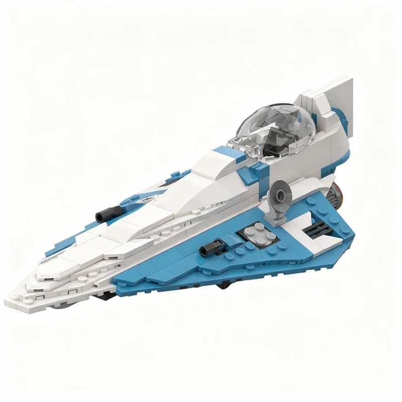Set di Costruzioni MOC da 315 Pezzi, Modello di Starfighter Delta 7 di Qui-Gon Jinn, Giocattoli da Costruzione, Regali di Natale per Bambini