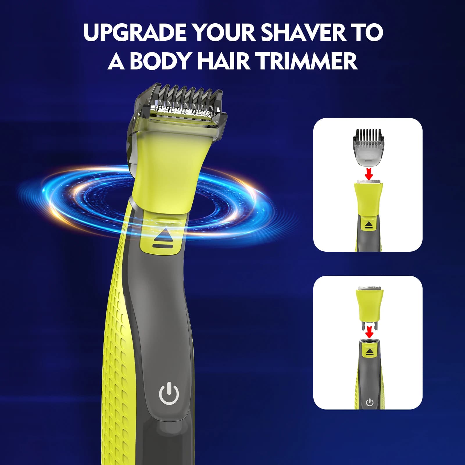 4 Pcs Comb Men Manual Beard Shaver Head Replacement Blade for Philips OneBlade Razor Men Beard Trimmer Blades Spare Accessories
