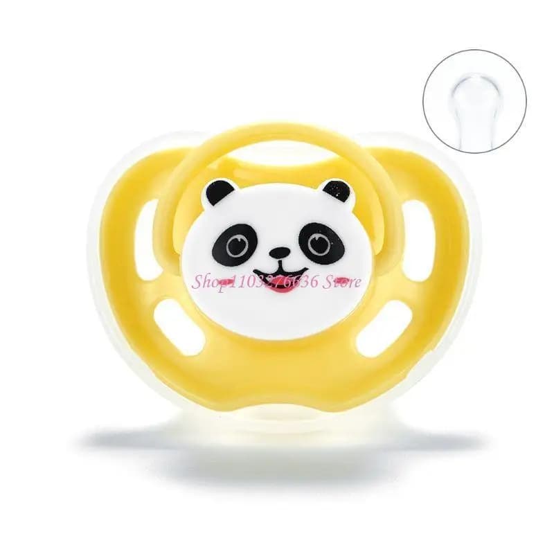 R6FD Silicone Nipple Dummy Baby Pacifiers Soother Cartoon Toddler Teether