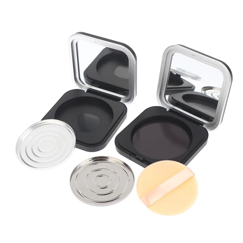 Empty Container for Makeup in Fa-da-Te Powder with Mirror, Magnetic Box for Cosmetics, Round Palettes with 60mm Grid for Umbrella, Blush and Rossetto