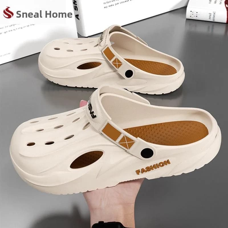 Ciabatte Estive Sportive da Uomo, Antiscivolo, per Guida e Spiaggia, Stile Clog con Suola in EVA, Comode e Casual