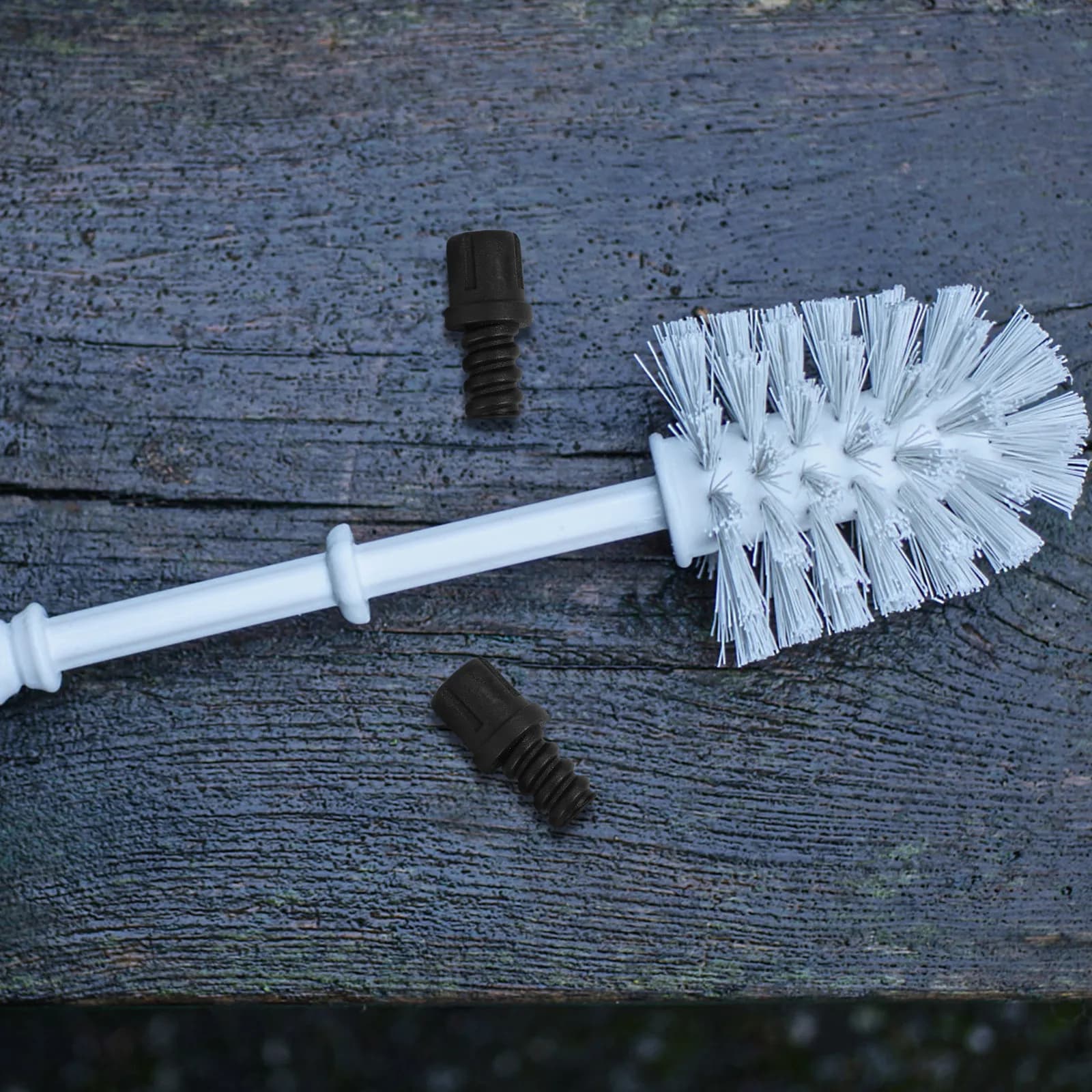 6Pcs Toilet Brush Head Attachment Self-Locking Connector for Brush Handle Plastic Threaded Adapter Bathroom Cleaning Supplies