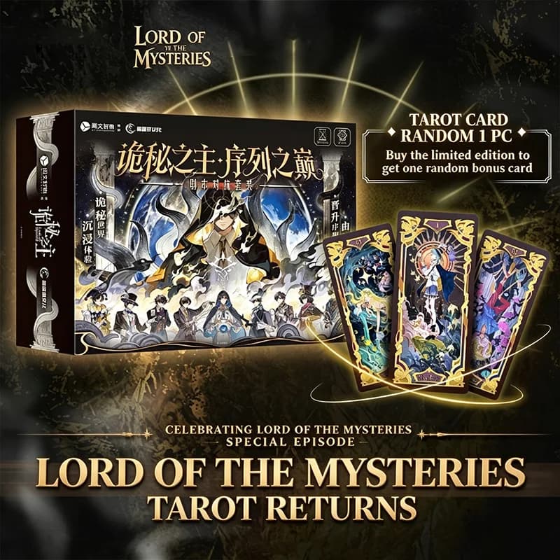 Genuine Lord of The Mysteries Sequence Apex Moretti Tarot-style Immersive Script Board Game Cards for Global Novel Game Card