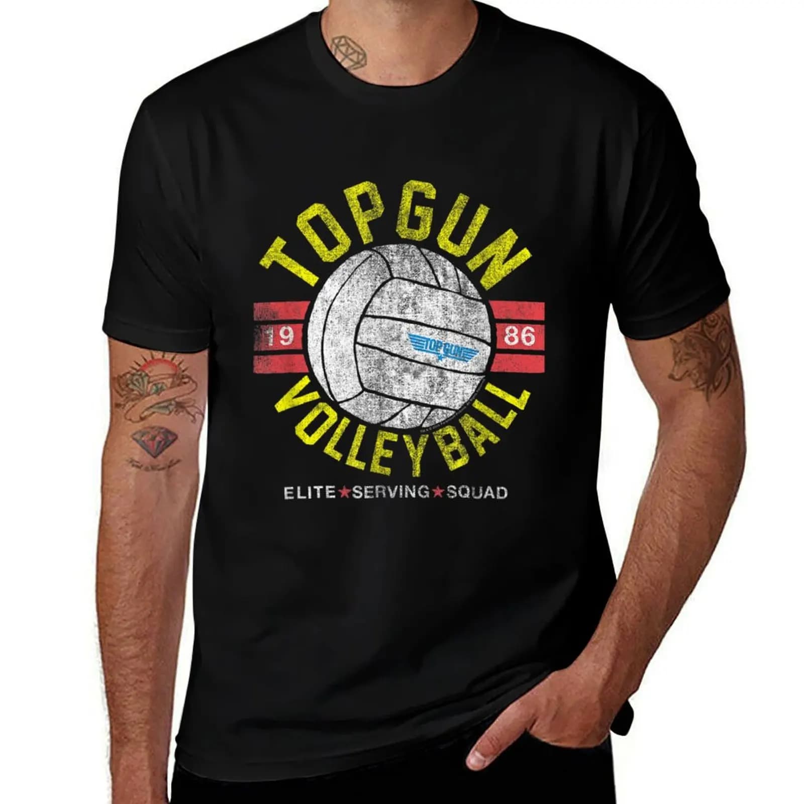 T-shirt Top Gun Volleyball T-shirt sportiva traspirante a maniche corte