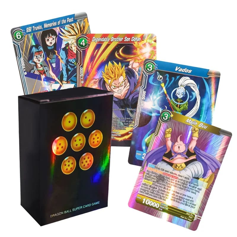 50 Carte Dragon Ball Lucide Serie Son Goku Super Saiyan, Carte da Gioco Autografate, Giocattoli da Collezione Classici