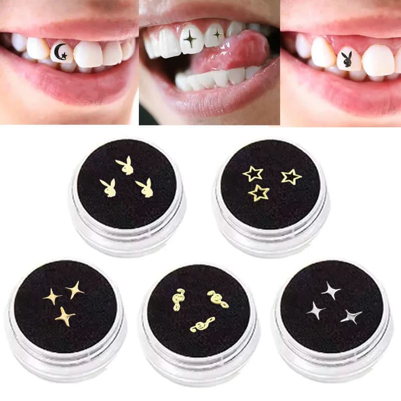 3/5 boxes dental ornaments jewelry gem diamond crystal material for teeth whitening beautiful decoration of brilliant oral teeth
