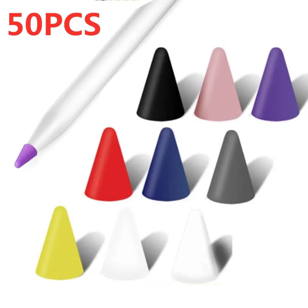 10/50pcs Matita Punta Della Copertura Per Apple Matita 2a 1a Generazione Muto Custodia In Silicone Pennino Per Touch screen Stilo Penna caso