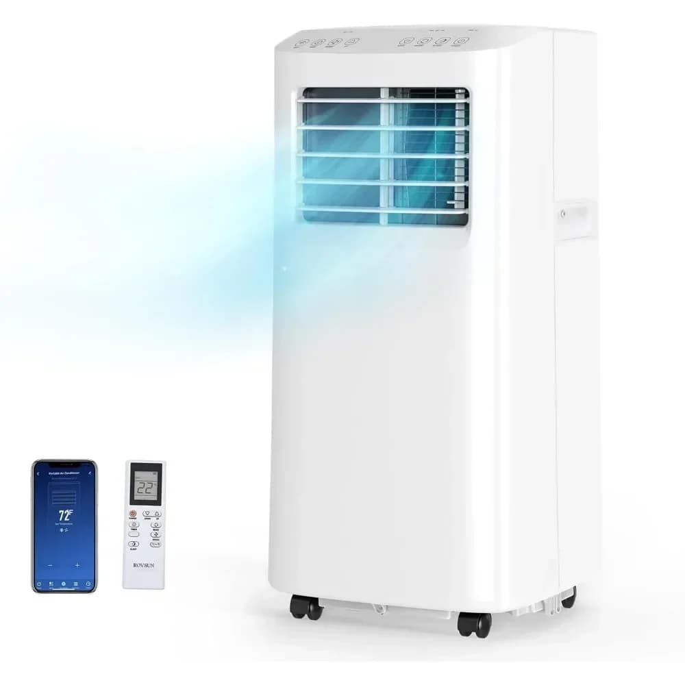 % un condizionatore portatile tre in uno da 8000 BTU, dispositivo di raffreddamento, deumidificatore, ventola, condizionatore d'aria mobile per ambienti potenti