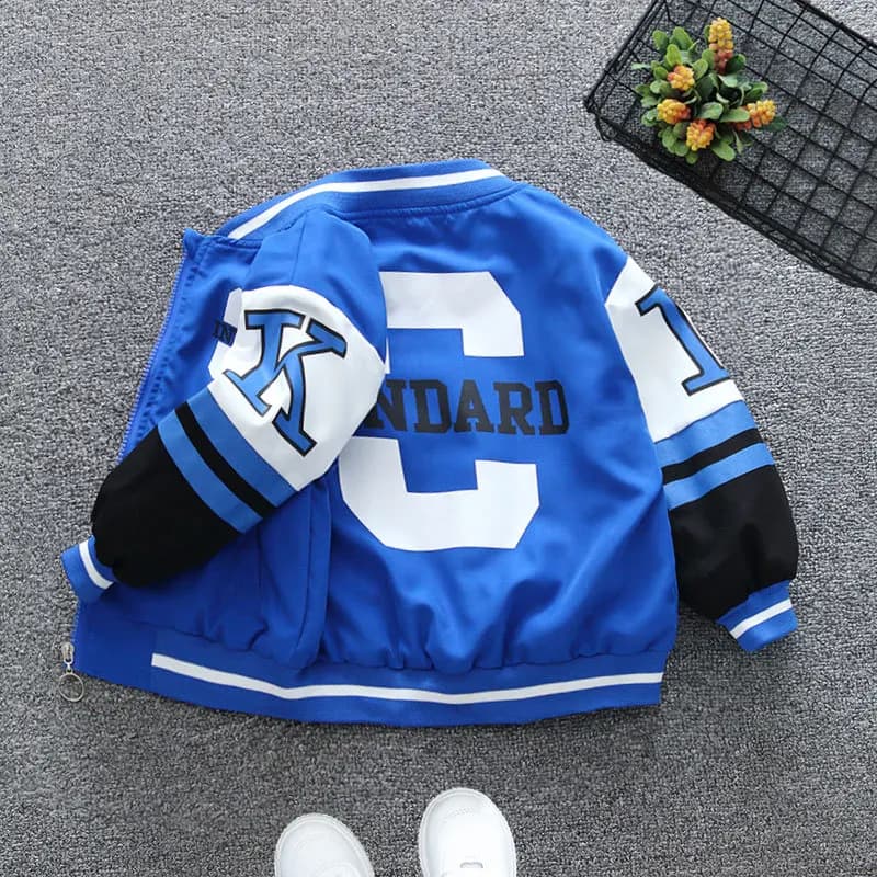 Spring Autumn Letter Boys Jacket Teenager Fashion Children Windbreaker Coat Zipper Boys Outerwear For 2-12 Years Kids Clothes