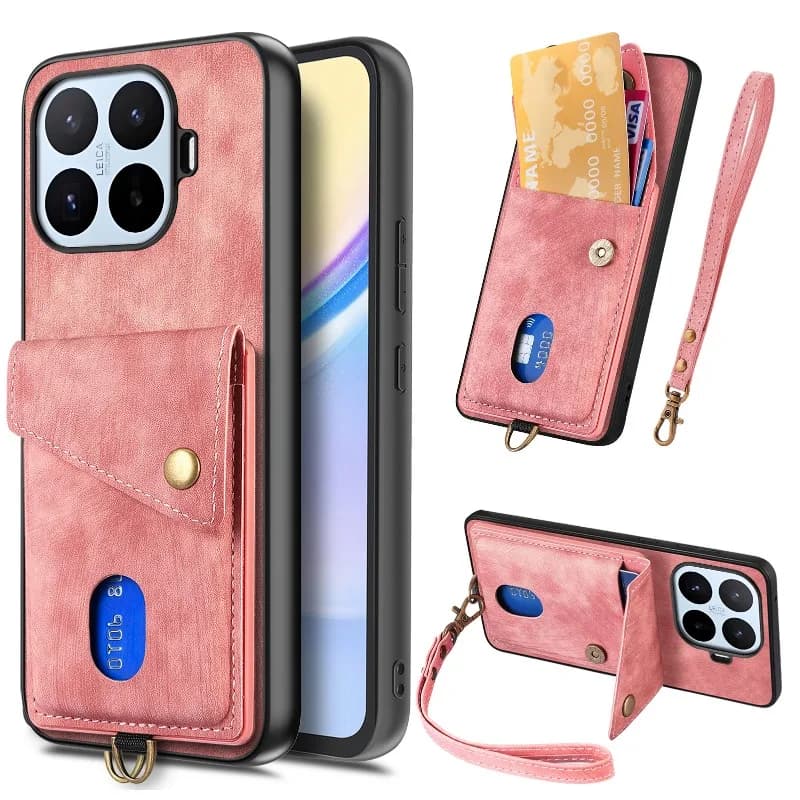 Custodia per XIAOMI 17T 17T Pro in pelle PU con portafoglio magnetico, porta carte e laccetto, antiurto, per MI17T Pro