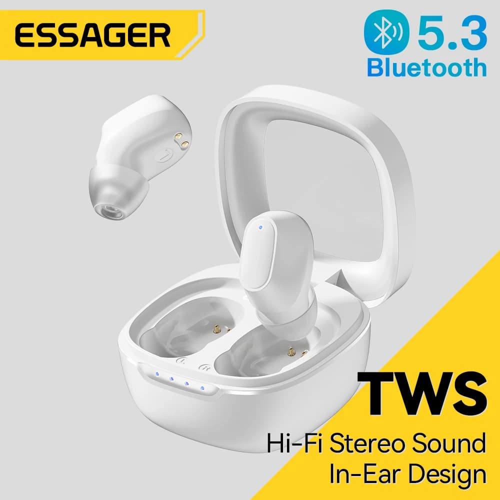 Essager TWS Bluetooth5.3 Auricolare con cancellazione del rumore Auricolari True Wireless Stereo Sport Auricolare In-Ear Vivavoce con microfono