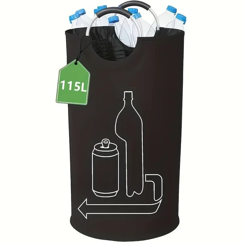 Kitchen Foldable Storage Basket Household Recycling Bag Organizer Bin for Home Grocery Clothes