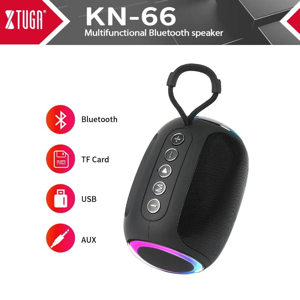 Altoparlante Bluetooth wireless portatile XTUGA RGB per sport all'aria aperta Lettore audio musicale portatile USB Bluetooth Speak Party Radio