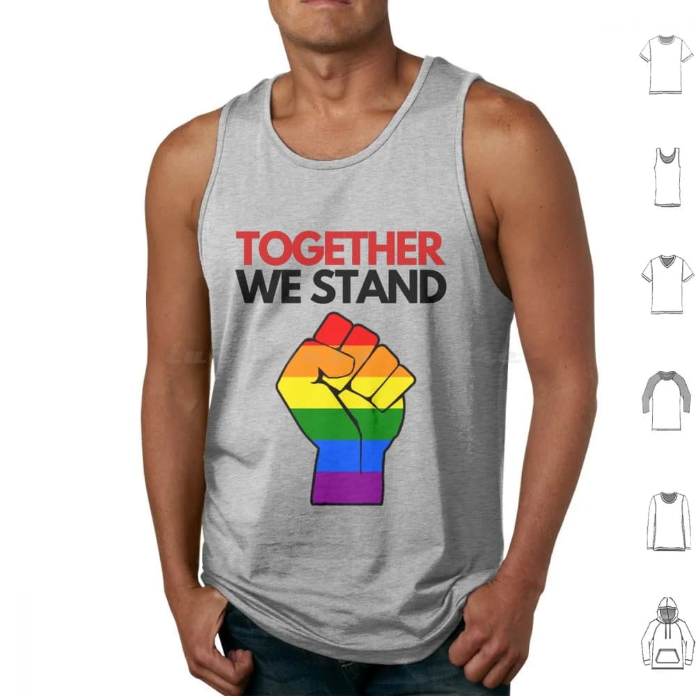 Insieme We Stand-Pride Blm Canotte Canottiera senza maniche Pride Pride Riot Pride Month Queer Black Lives Matter Blm Together We