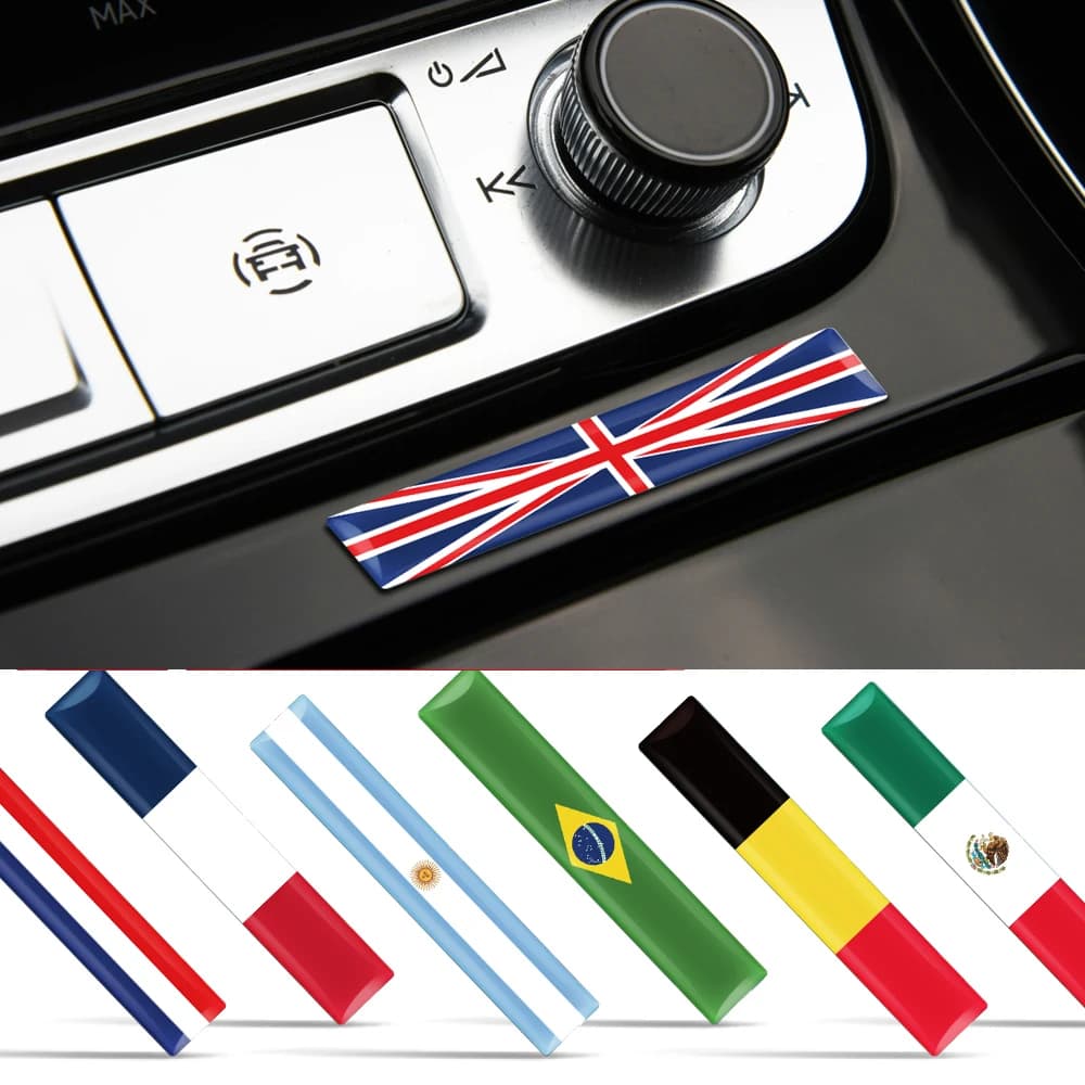 4pcs 3D Epoxy Flag Badge Auto moto decorazione Sticker per il messico kazakistan emirati arabi uniti svizzera nuova zelanda