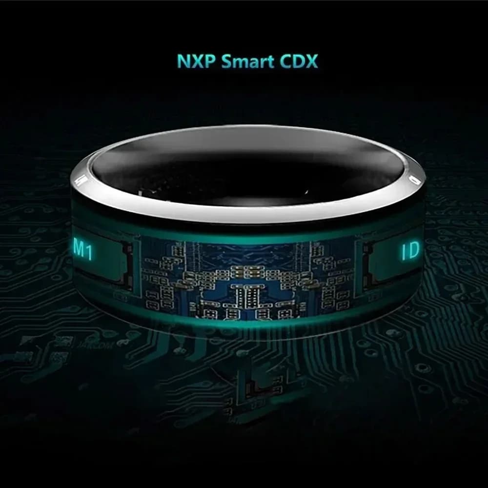 NUOVO anello intelligente NFC anello elettronico Bluetooth multifunzione anello solare IC riscrivibile scheda di accesso analogica tag chiave Ip68 impermeabile