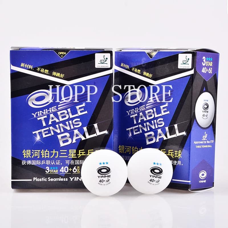 60 palline YINHE Galaxy 3-Star Palline da ping pong senza cuciture in plastica 40+ Palline da ping pong bianche omologate ITTF