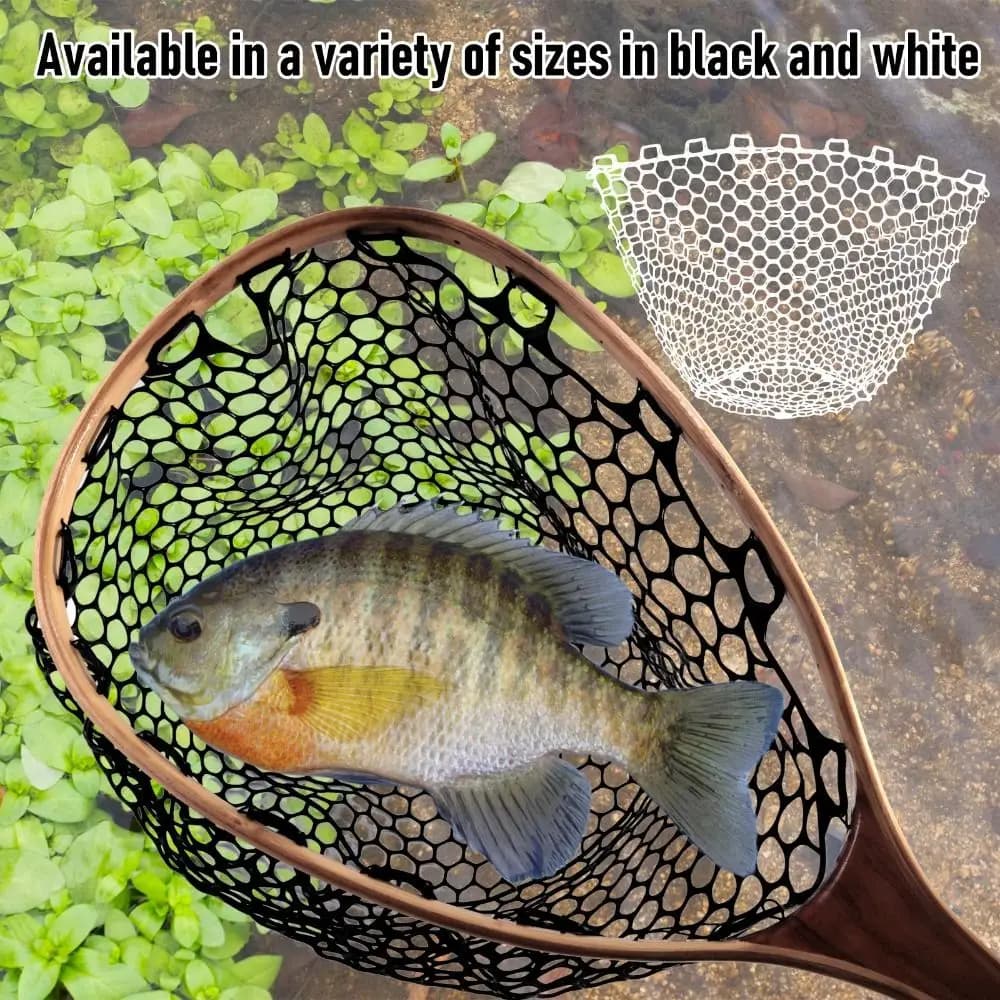 Rete da pesca in silicone di ricambio Rete a rete Rete da pesca a mosca Rete pieghevole Guadino Accessorio per la pesca Borsa per guadino per pesci