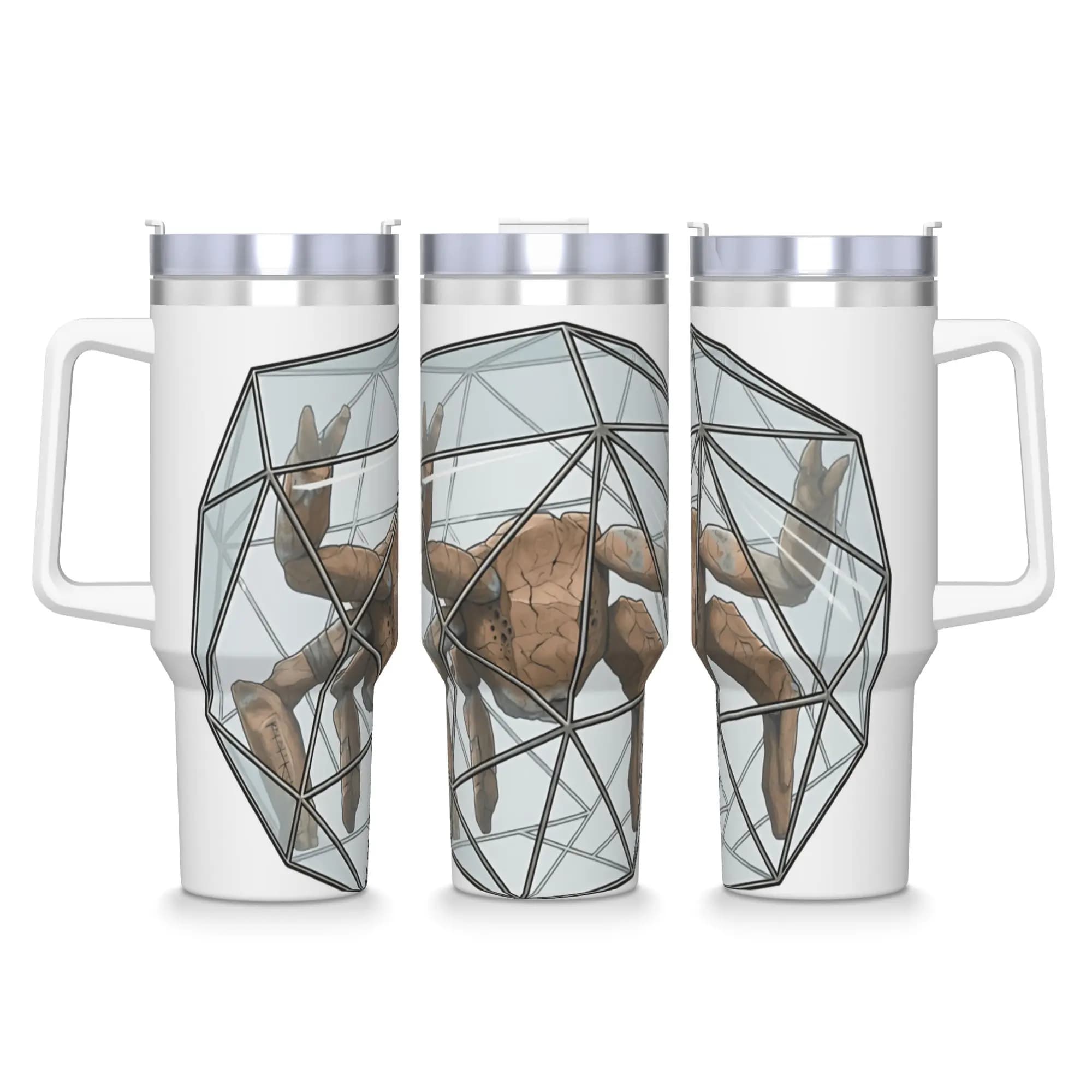 Tumbler in Acciaio Inox 'Project Hail Mary Rocky in Ball', Tazza da Viaggio per Auto, Grande Tazza Termica Isolata per Bevande Calde e Fredde, Bottiglia per Latte