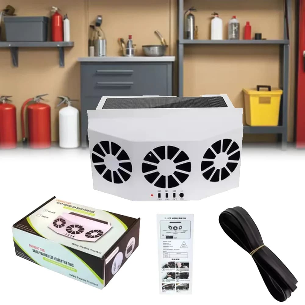 Ventilatore Solare Durevole per Auto, Ventilatore Elettrico per Finestrino Auto, Piccolo Ventilatore per Ventilazione, Dispositivo di Raffreddamento per Camion