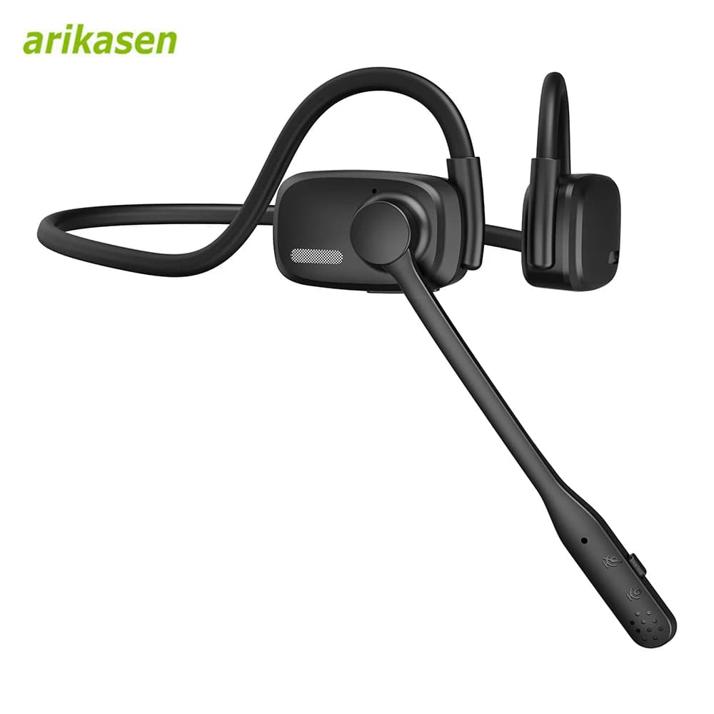 Auricolare wireless con microfono con cancellazione del rumore Auricolare Bluetooth a orecchio aperto Cuffie Bluetooth V5.4 con microfono muto per conducente