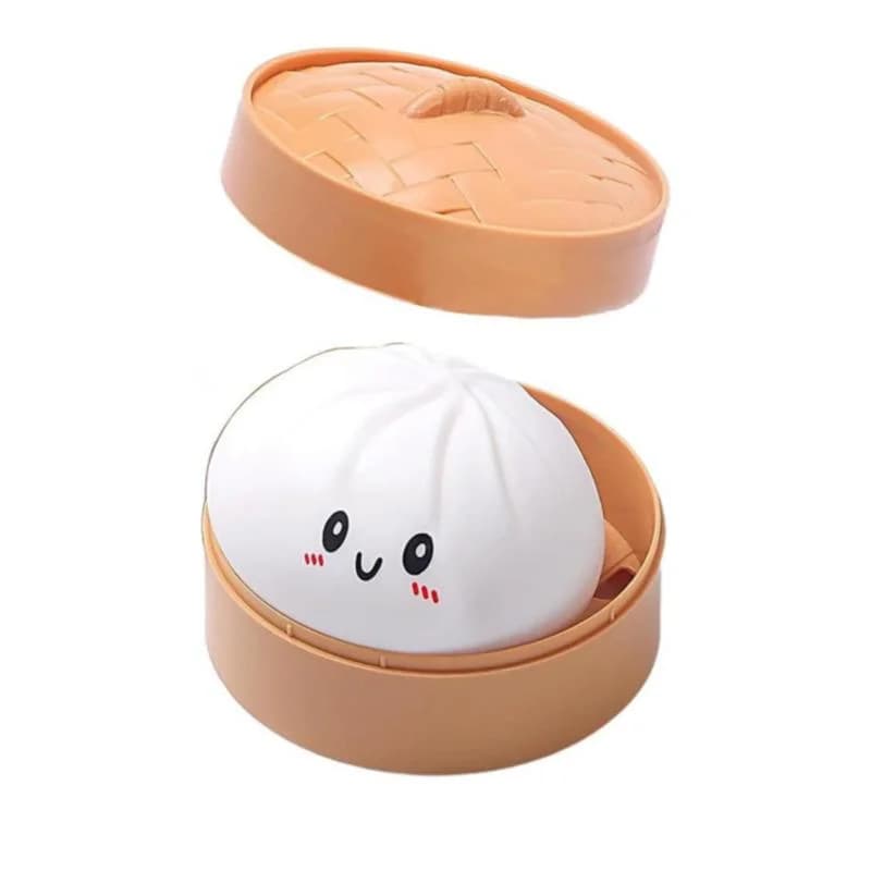 Giocattolo Sensoriale a Forma di Raviolo Oversize 10cm/25cm con Cestello per la Cottura a Vapore, per Gioco Realistico e Sollievo dallo Stress, Regalo Antistress